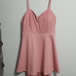 Pink lace dress
